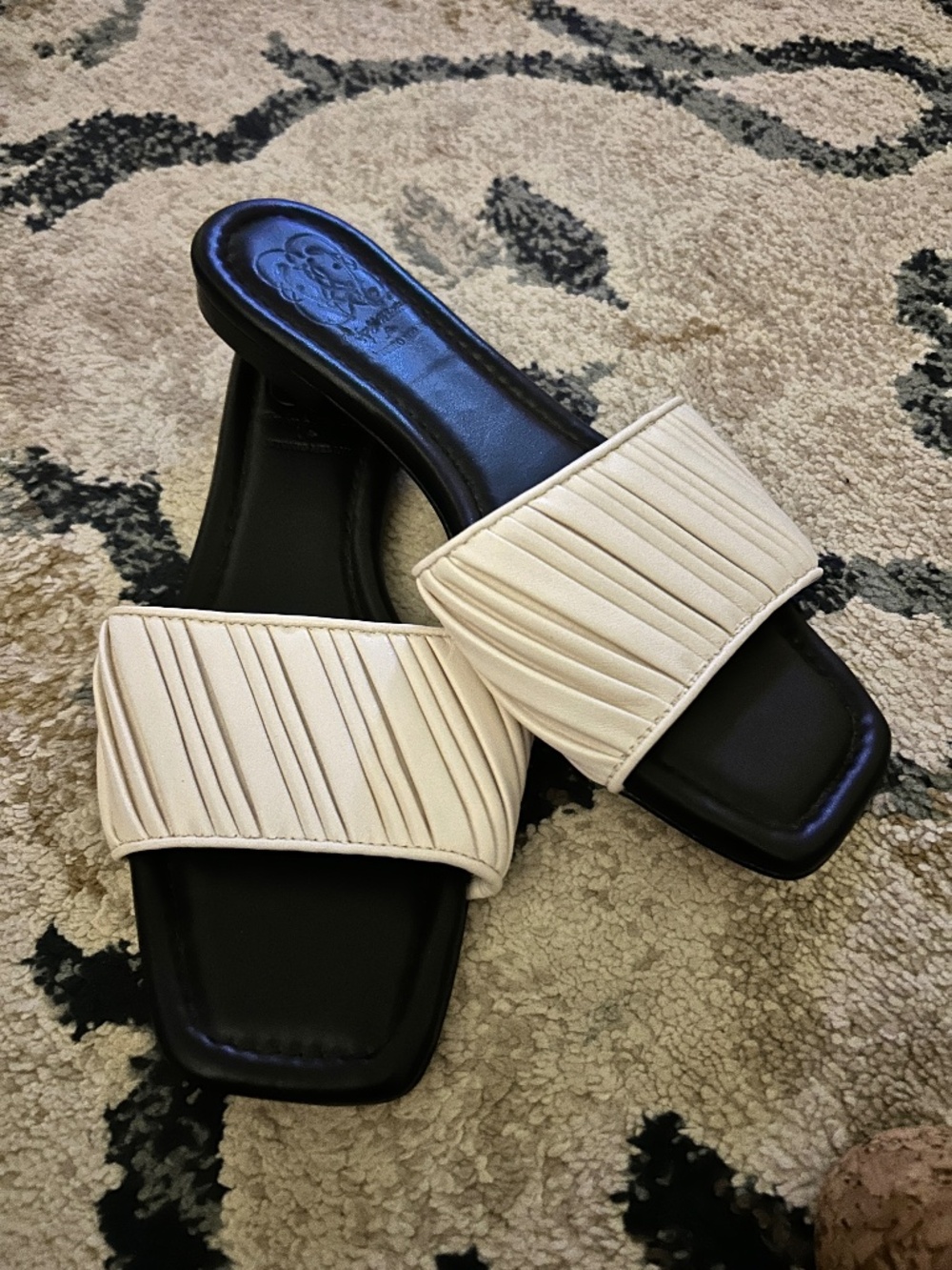 KIMBERLY WHITMAN X ANTONIO MELANI Leather Flat Slide Sandal Tomato 6 NWOB
